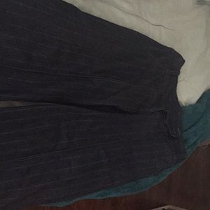 Larry Levine Wide Leg Blue Pinstripes.